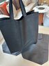 樂(lè )三好 無(wú)紡布袋子加厚購物環(huán)保袋包裝袋手提袋環(huán)保袋 可定制印logo 大號豎款高41*寬35*側12cm 10個(gè)裝黑色 曬單實(shí)拍圖