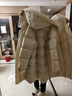 美力城長(cháng)款羽絨服女裝新款90%鵝絨過(guò)膝外套連帽戶(hù)外休閑運動(dòng)風(fēng)051 灰色 實(shí)物偏暖白色 S 曬單實(shí)拍圖