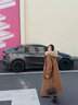 BKMR工裝抽繩收腰加絨加厚派克服外套女冬新款長(cháng)款過(guò)膝顯瘦大毛領(lǐng)棉衣 焦糖色版 XS 建議80斤-105斤 曬單實(shí)拍圖