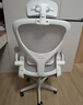 范思典電腦學(xué)習椅初高中學(xué)生家用可升降辦公坐椅宿舍人體工學(xué)電競轉椅 白框灰網(wǎng)【海綿坐墊＋頭枕】 曬單實(shí)拍圖