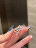 秋冬新款蕾絲花朵鑲鉆指環(huán)戒指女款活口可調女戒輕奢時(shí)尚生日禮物 藍鉆 曬單實(shí)拍圖