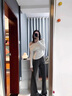 棠暖白色微喇叭闊腿褲女2026新款早春加絨高腰顯瘦小個(gè)子運動(dòng)休閑衛褲 加絨-高級灰小個(gè)子 （適合150-160CM） S （建議體重80-95斤） 曬單實(shí)拍圖