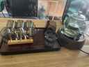 玻璃茶壺蒸煮一體提梁壺茶具煮茶器耐高溫燒水泡茶家用茶具套組 雙魚(yú)壺+公杯茶濾+6杯杯架茶盤(pán) 曬單實(shí)拍圖