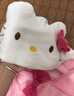 渠辰披肩毛毯毛毯披肩披肩毯hello kitty毛毯kitty毛毯kitty貓披肩毯 kt貓連帽披肩毛毯-粉色 （140*90CM） 曬單實(shí)拍圖