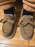 斯凱奇（Skechers）女鞋加絨保暖豆豆鞋蝴蝶結單鞋樂(lè )福鞋休閑鞋114765 曬單實(shí)拍圖