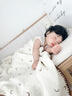 睡眠北鼻豆豆毯嬰兒夏季紗布蓋毯薄款抱毯安撫寶寶新生紗布被子兒童夏涼被 120*100cm-星語(yǔ)心月貝殼邊蓋毯 （反面奶茶色豆絨） 曬單實(shí)拍圖
