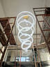 瀚帝斯挑空復式樓大吊燈輕奢水晶別墅自建房樓中樓客廳樓梯長(cháng)吊燈包安裝 【三面水晶】六圈8球-直徑150CM 曬單實(shí)拍圖