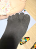 凝膠防裂襪子女秋冬季純棉五指襪腳后跟精油潤膚軟硅膠保護套襪子 黑色3 曬單實(shí)拍圖