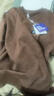 后琤美式拼色潮流圓領(lǐng)衛衣男寬松秋冬季無(wú)帽長(cháng)袖男生潮牌休閑套頭衫潮 米杏色 XL（140-160斤） 曬單實(shí)拍圖