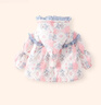 瑪米瑪卡（MOMOCO）兒童羽絨服女童冬季保暖外套可愛(ài)花邊帶帽時(shí)尚羽絨服 粉色 90 曬單實(shí)拍圖