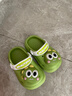 歐孕（OUYUN）童洞洞鞋寶寶拖鞋秋季男女童室內防滑涼拖嬰兒軟底洗澡鞋子 萊茵恐龍 14 cm 【適合腳長(cháng)13.1-14.0cm】 曬單實(shí)拍圖