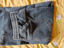 坦野彎刀闊腿牛仔褲男彈力寬松直筒胖子大碼加長(cháng)高街復古松緊腰工裝褲 9250藍色 5XL 建議(220-240)斤 曬單實(shí)拍圖