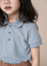 哈齒（hacikis）哈齒童裝春夏兒童T恤男童女童Polo短袖翻領(lǐng)休閑中大童POLO衫 藍色 150 曬單實(shí)拍圖