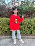 NASA STONE馬年本命年紅色衣服兒童衛衣加絨2026新款男童女童新年拜年服 紅色春秋款【款一】 140 兒童尺碼推薦【56-65斤】 曬單實(shí)拍圖