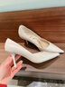 73Hours劉亦菲同款女鞋Brittany25新款通勤尖頭職業(yè)細高跟鞋淺口單鞋女 空氣棉-亮面牛皮-卡其-8.5cm 【劉亦菲/趙麗穎同款】 37 曬單實(shí)拍圖