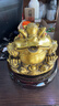 明恩黃銅金蟾招財擺件三足金蟬蟾蜍三腳八方銅金蟾風(fēng)水擺件家用客廳 【88%選擇】大號八方金蟾(底座+銅錢(qián)) 曬單實(shí)拍圖