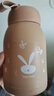 【京東物流送貨上門(mén)】萌萌兔卡通水杯女牛奶玻璃杯創(chuàng  )意便攜杯子 咖色萌萌兔 330ml 1只 曬單實(shí)拍圖