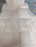 鴨鴨反季羽絨服馬甲女款外穿新款短款鴨絨背心馬夾外搭秋冬外套KLZ 奶白色 M 曬單實(shí)拍圖