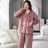浪莎【24年秋季新品】睡衣女秋冬加厚夾棉女士保暖夾層家居服套裝 曬單實(shí)拍圖