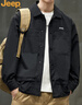 JEEP吉普外套男秋冬季寬松工裝行政夾克男士潮流衣服男裝 黑色 XL 曬單實(shí)拍圖