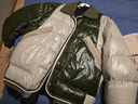 速寫(xiě)男裝秋折扣新品冬新款羽絨服寬松翻領(lǐng)撞色潮流休閑 310灰軍綠 M 曬單實(shí)拍圖