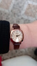 妃袖小表盤(pán) 文藝時(shí)尚手表女款小巧精致復古英倫風(fēng)小眾設計C-1-8 咖色 手表+表盒+電池 曬單實(shí)拍圖