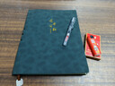 嘉然恒 筆記本本子筆插加厚A4羊巴皮面記事本商務(wù)會(huì )議記錄本軟面抄大學(xué)生手賬本文藝勵志日記本可定制-墨綠色 曬單實(shí)拍圖