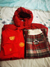 鴨鴨兒童羽絨服女童中長(cháng)款洋氣加厚保暖新款外套 紅色   140    曬單實(shí)拍圖