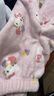 戴維貝拉【Hello Kitty聯(lián)名】冬裝睡衣女童法蘭絨家居服套裝造型 曬單實(shí)拍圖