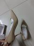 百思圖【大女主】25秋裸色高跟鞋不累腳尖頭女單鞋工作鞋婚鞋 杏色 36 曬單實(shí)拍圖