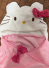 渠辰披肩毛毯毛毯披肩披肩毯hello kitty毛毯kitty毛毯kitty貓披肩毯 kt貓連帽披肩毛毯-粉色 （140*90CM） 曬單實(shí)拍圖
