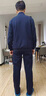 JEEP SPIRIT吉普運動(dòng)套裝男商務(wù)大碼春秋新款立領(lǐng)開(kāi)衫外套男士休閑三件套 深藍束腳【三件套】 2XL 曬單實(shí)拍圖