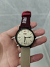 FIDI手表男女生通用初高中學(xué)生個(gè)性復古帆布帶石英表青少年防水手表 學(xué)院風(fēng)-安可拉紅 曬單實(shí)拍圖