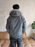 羅蒙美式毛領(lǐng)羽絨棉服男款冬季加厚棉襖保暖連帽棉衣派克服防寒外套男 A2005灰色 XL 約140-160斤 曬單實(shí)拍圖
