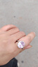 oein微鑲蛋形鉆彩色粉鋯石戒指歐美風(fēng)名媛氣質(zhì)鉆指環(huán)女 粉鉆戒指【白金色】 開(kāi)口可調節 曬單實(shí)拍圖