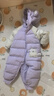 童泰（TONGTAI）嬰兒羽絨服連體衣冬季寶寶連帽哈衣加厚男童女童鴨絨服黃色100cm 曬單實(shí)拍圖