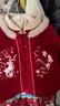巴拉巴拉童裝女童漢服套裝秋冬新年季寶寶保暖紅色拜年服 曬單實(shí)拍圖