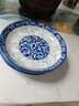 華青格唐式青花瓷碗碟套裝餐具套裝 家用飯碗盤(pán)子魚(yú)盤(pán)釉下彩喬遷送禮 8英寸唐式圓盤(pán)【2只】 曬單實(shí)拍圖