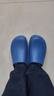 品之德 手術(shù)鞋實(shí)驗室洞洞鞋輕便防滑工作拖鞋 包頭護趾透氣防臭 深藍 43-44  曬單實(shí)拍圖