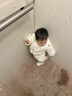 優(yōu)奇嬰兒衣服男女寶寶秋冬120克夾棉套裝嬰幼兒秋保暖防風(fēng)分體兩件套 曬單實(shí)拍圖