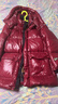 高梵黑金兒童鵝絨服5.0小火山男女童中長(cháng)款冬季羽絨服 安哥拉紅 160 曬單實(shí)拍圖