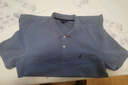 諾帝卡（NAUTICA）男裝25春夏新款商務(wù)休閑舒適親膚棉氨透氣短袖POLO男 霧霾藍41H L 曬單實(shí)拍圖