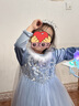 G.duck小黃鴨愛(ài)莎公主裙女童連衣裙春秋新款兒童生日裙子冰雪奇緣網(wǎng)紗裙 裙子和披風(fēng) 110 尺碼4~5歲【100-110cm】 曬單實(shí)拍圖