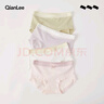 QIANLEE新疆長(cháng)絨棉內褲女士棉質(zhì)襠抗菌透氣中腰包臀女生短褲薄款少女夏季 淺粉+白色+蓮紫+豆綠 XL 曬單實(shí)拍圖