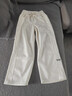 優(yōu)優(yōu)1點(diǎn)（Yoyo one）女童褲子春秋裝兒童闊腿褲秋冬加絨白色童裝長(cháng)褲女大童運動(dòng)衛褲 15046米白色【春秋不加絨】 150 曬單實(shí)拍圖