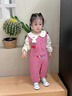 班喜迪寶寶褲子春裝2026新款洋氣嬰兒休閑兒童直筒褲春秋女童外穿背帶褲 玫紅 90 曬單實(shí)拍圖