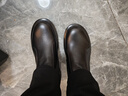 百麗踏秋冬頭層牛皮軟皮中幫馬丁靴男切爾西拉鏈短靴百搭高幫真皮休閑鞋 黑色(單鞋款) 41 曬單實(shí)拍圖