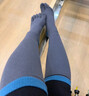 Keep中筒瑜伽襪子五指防滑分指女室內地板運動(dòng)舞蹈普拉提 藍灰色 曬單實(shí)拍圖