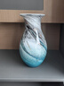 BYLURE品牌藝術(shù)感水晶玻璃花瓶創(chuàng  )意輕奢鮮花干花綠植插花器精致家居擺件 海浪流沙大號 | 高36cm 曬單實(shí)拍圖