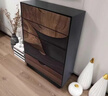 漫索中古風(fēng)胡桃色實(shí)木斗柜意式極簡(jiǎn)別墅客廳邊柜餐邊柜臥室收納儲物柜 五斗柜（75*35*115） 曬單實(shí)拍圖